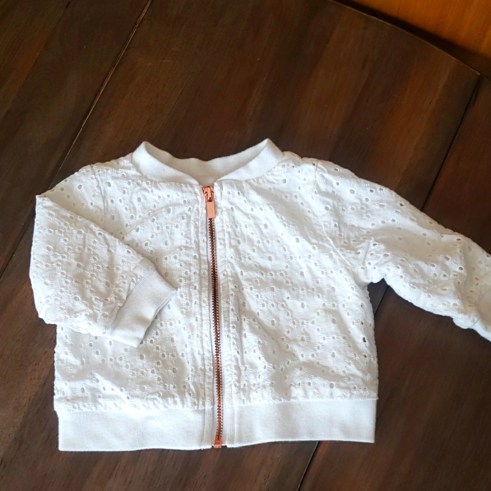 Cat & Jack NWOT Eyelet Bomber Jacket Sz 0-3M